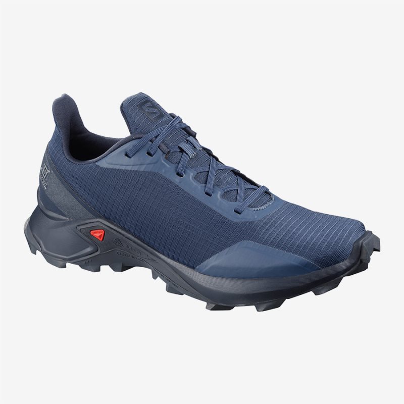 Salomon ALPHACROSS Mens Hiking Shoes Navy UK TXGZ
